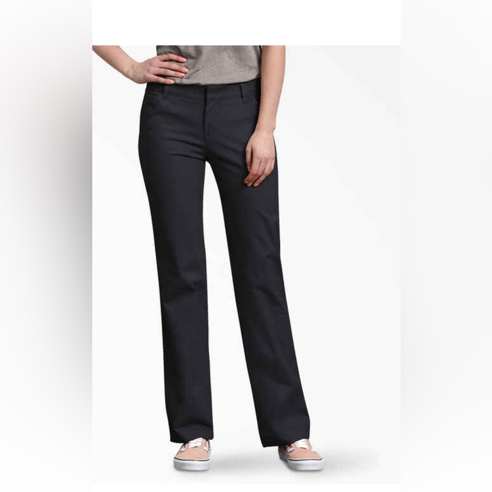 Classic Black Straight-Leg Pants
